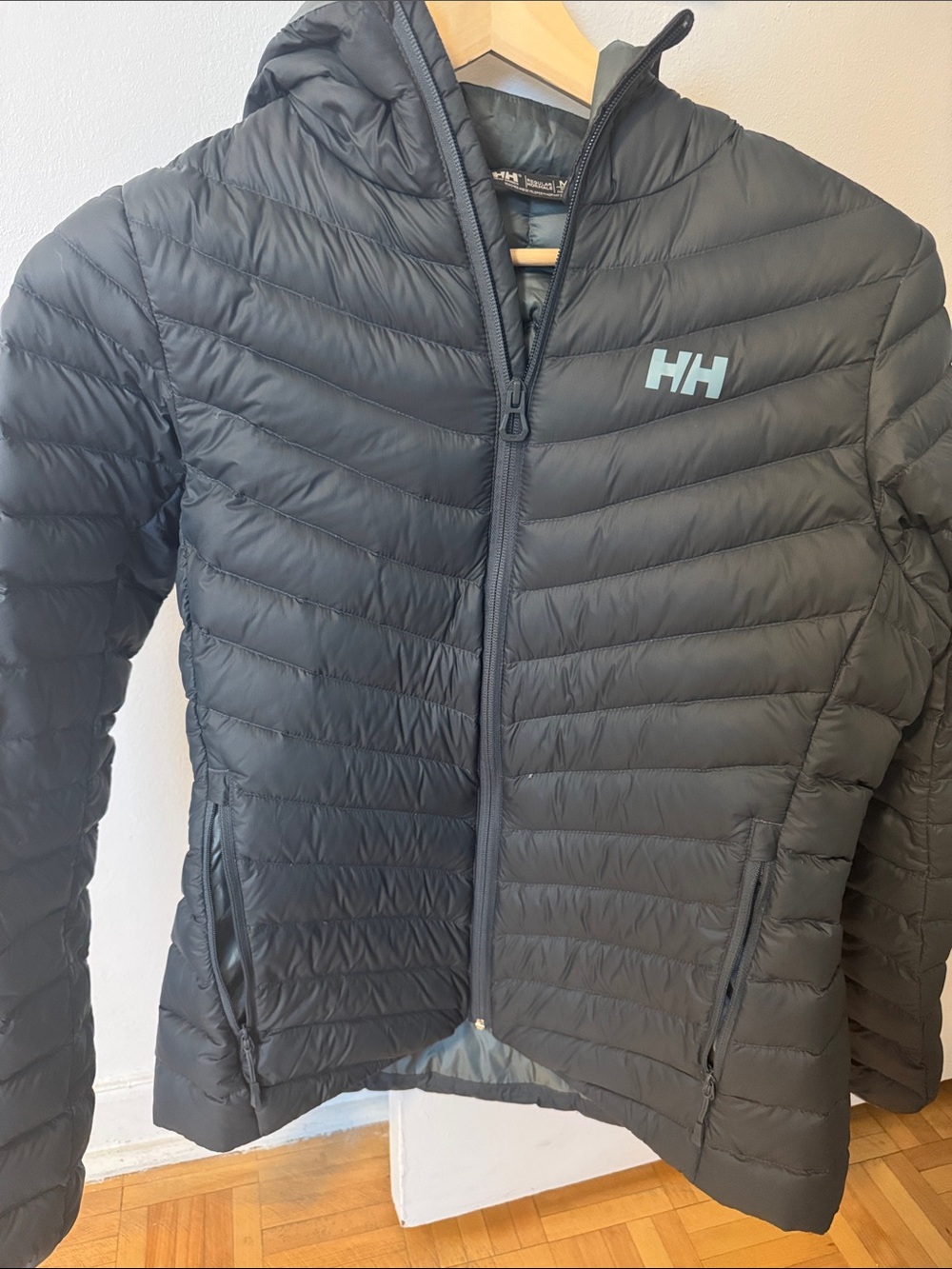Helly Hansen Women's Verglas Hooded Down Insulator Puffer Grey Jacket